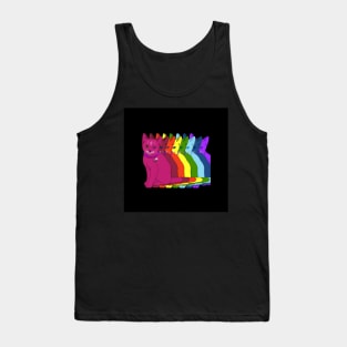 Rainbow Kitty Eight Kitties of ROYGBIV Feeling At Home Tank Top